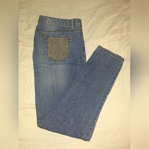 Womens Michael Kors Skinny Jeans w/Jeweled Pockets